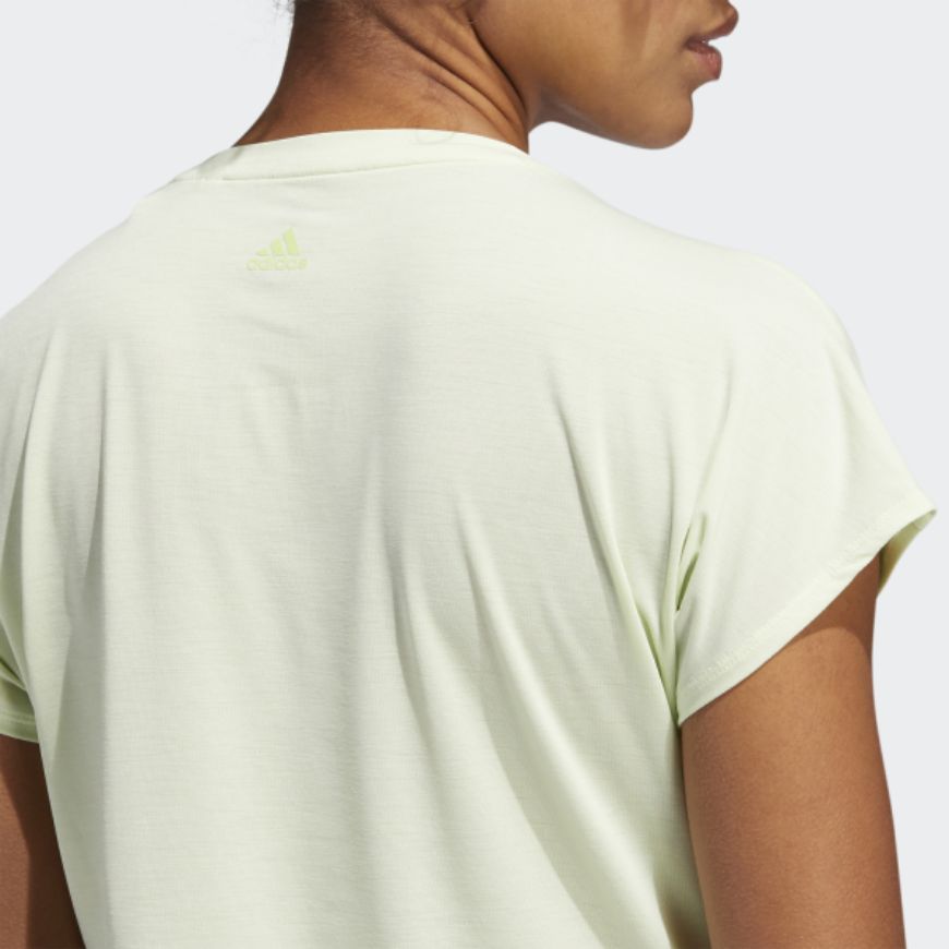 Adidas 3 Stripes – Lime Training Sport Cyprus Mike T-Shirt Women