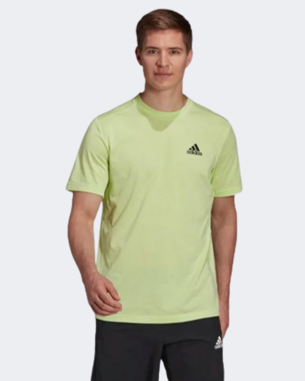 2 Training Sport T-Shirt – Men Lime Move Designed Cyprus Mike Aeroready Adidas Feelready